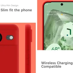 Google Pixel 8a - Silikon Case mit Mikrofaser-Innenseite