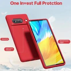 Google Pixel 8a - Silikon Case mit Mikrofaser-Innenseite