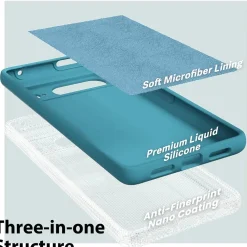 Google Pixel 8a - Silikon Case mit Mikrofaser-Innenseite
