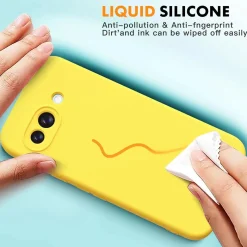 Google Pixel 9a - Silikon Case mit Mikrofaser-Innenseite
