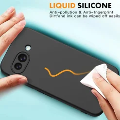 Google Pixel 9a - Silikon Case mit Mikrofaser-Innenseite