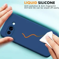 Google Pixel 9a - Silikon Case mit Mikrofaser-Innenseite