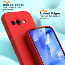 Google Pixel 9a - Silikon Case mit Mikrofaser-Innenseite