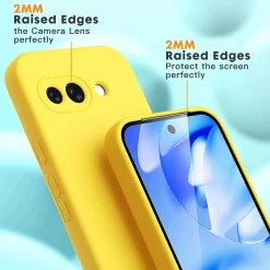Google Pixel 9a - Silikon Case mit Mikrofaser-Innenseite