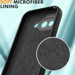 Google Pixel 9a - Silikon Case mit Mikrofaser-Innenseite