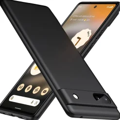Google Pixel 6a - Slim Silikon Backcover Schwarz