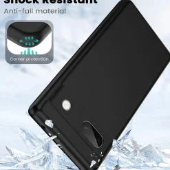 Google Pixel 7a - Slim Silikon Backcover Schwarz