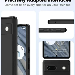 Google Pixel 8a - Slim Silikon Backcover Schwarz