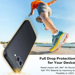Google Pixel 9a - Slim Silikon Backcover Schwarz