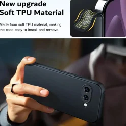 Google Pixel 9a - Slim Silikon Backcover Schwarz