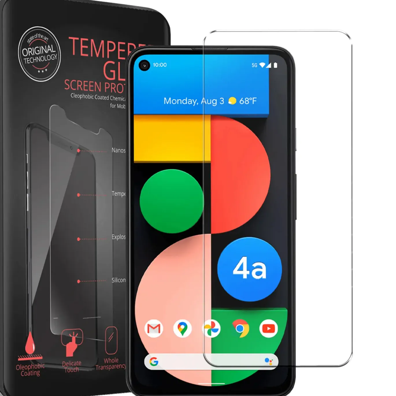 Google Pixel 4A 5G - 2x 9H Panzer Glasfolie, Displayfolie