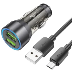 Hoco Kfz-Ladegerät - NZ12 microUSB - Schwarz