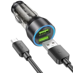 Hoco Kfz-Ladegerät - NZ12 microUSB - Schwarz