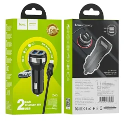 Hoco Kfz-Ladegerät - Z40 microUSB - Schwarz