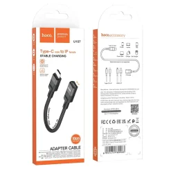 Hoco U107 USB-C auf Lightning Adapter- Schwarz