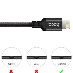 Hoco USB Kabel - X14 Lightning - 1M