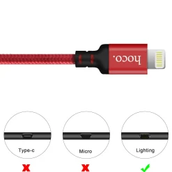 Hoco USB Kabel - X14 Lightning - 2M