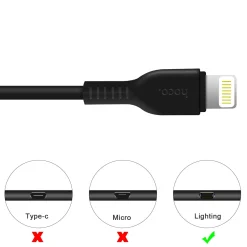 Hoco USB Kabel - X20 Lightning - 1M