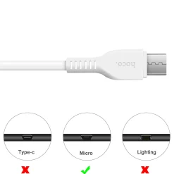 Hoco USB Kabel - X20 microUSB - 2M