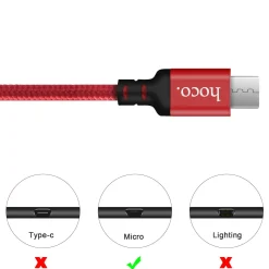 Hoco USB Kabel - X14 microUSB - 1M