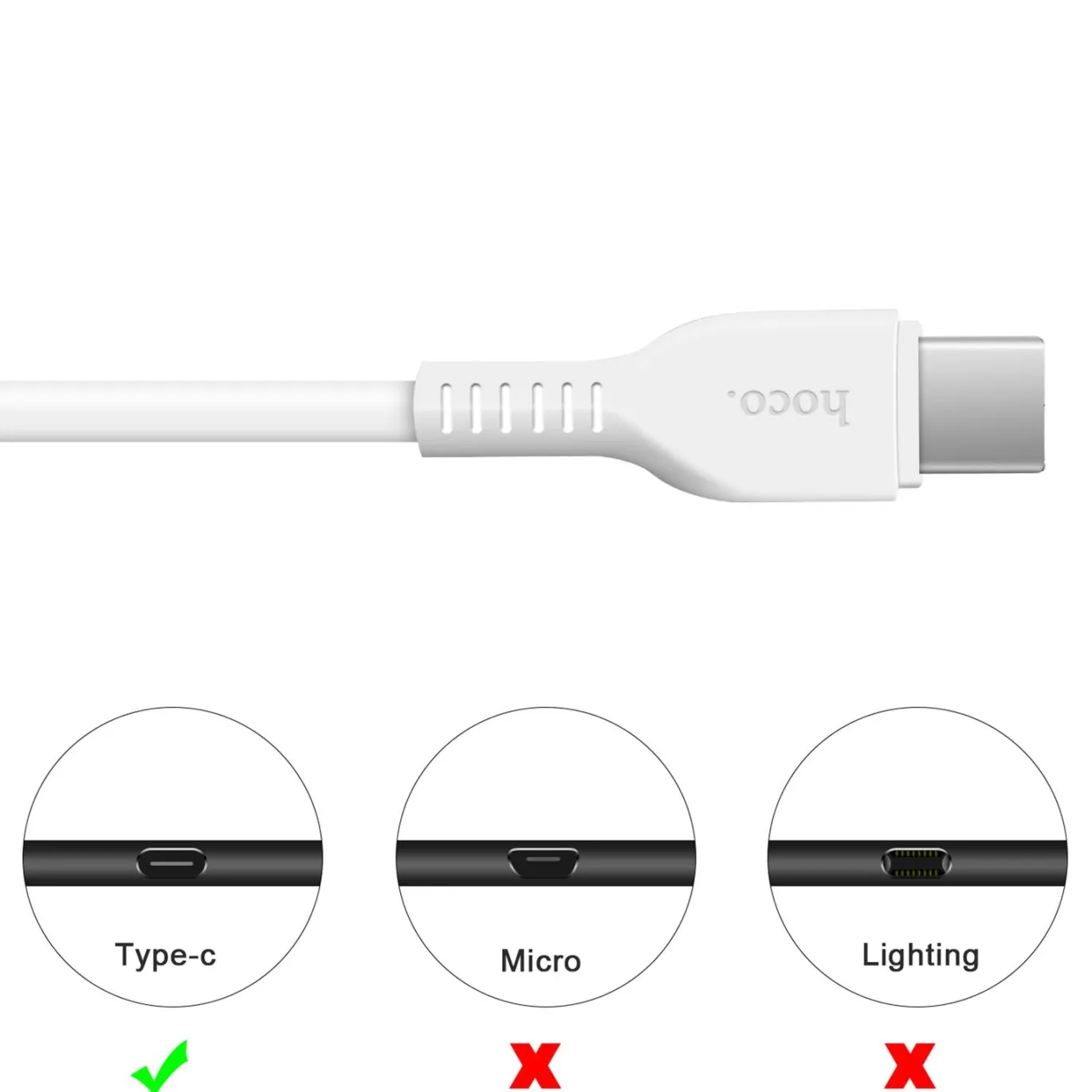 Hoco USB Kabel - X20 Type C - 3M
