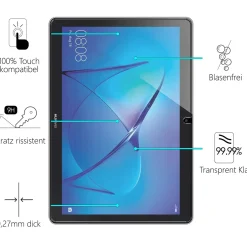 Huawei Mediapad T3 10 - Panzerglas gehärtet für Display