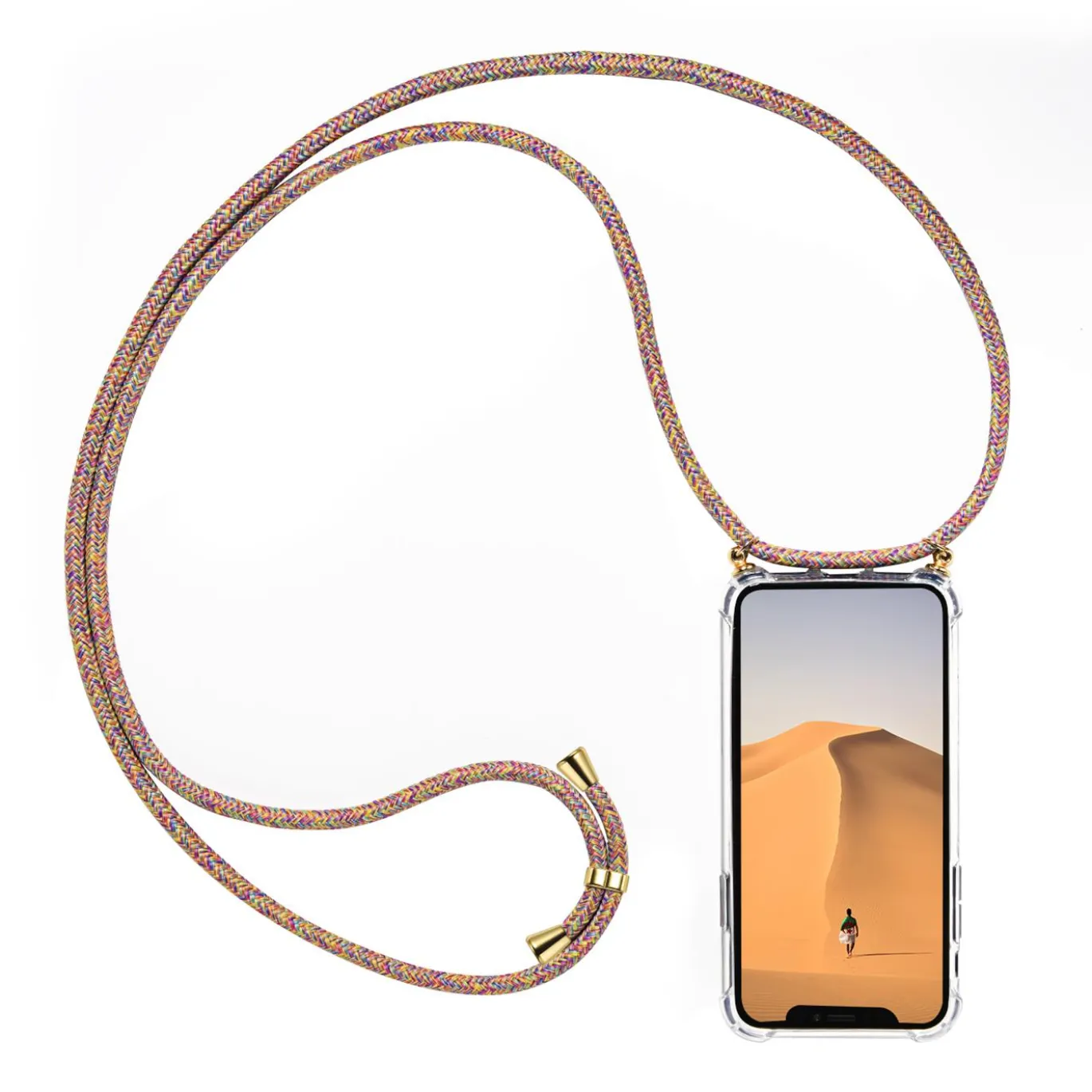 Huawei P20 Lite - Transparente Hülle mit Handykette