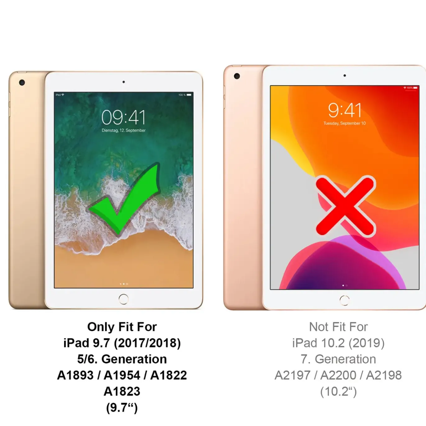 iPad (5.–6. Gen.) - Panzerglas gehärtet für Display