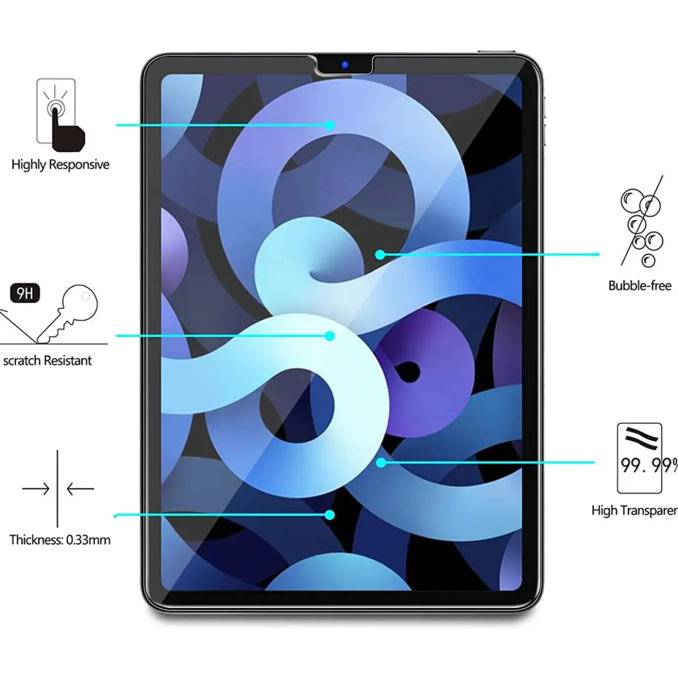 iPad Air (4. Gen.) - Panzerglas gehärtet für Display