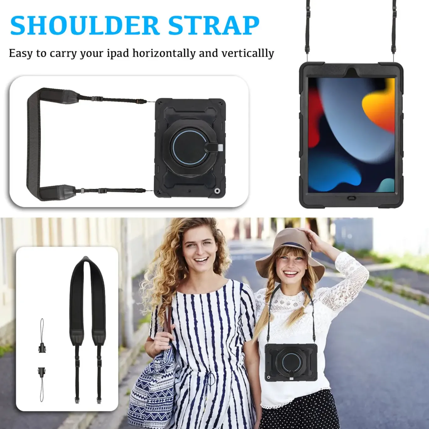 iPad mini (6. Gen.) - Armor Case mit Ständer & Schultergurt