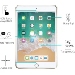 iPad mini (1.–3. Gen.) - Panzerglas gehärtet für Display