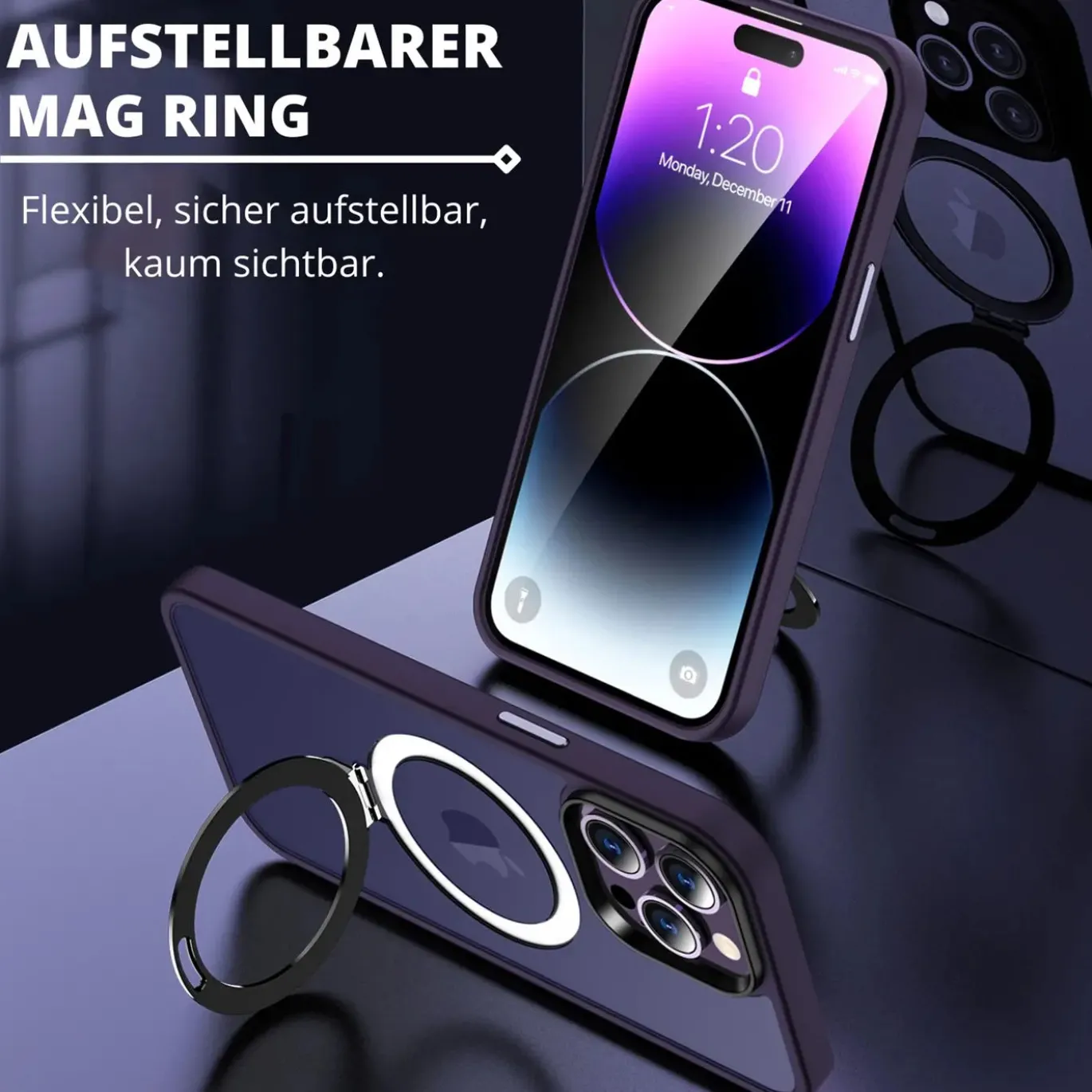 iPhone 13 / 14 - Farbige MagSafe Hülle mit Ring