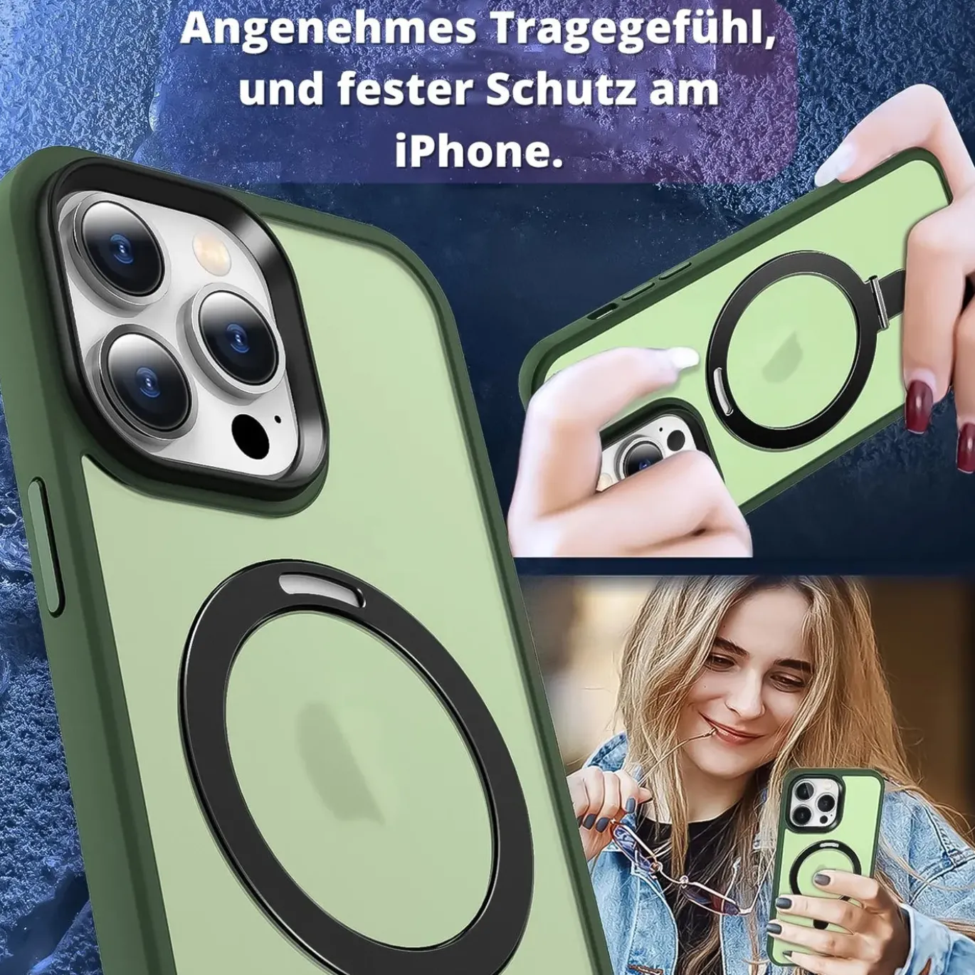 iPhone 13 / 14 - Farbige MagSafe Hülle mit Ring