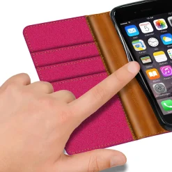 iPhone 7 / 8 / SE 2 / SE 3 - Jeanslook Klapphülle mit Kartenfach