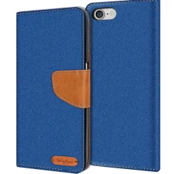 iPhone 7 / 8 / SE 2 / SE 3 - Jeanslook Klapphülle mit Kartenfach