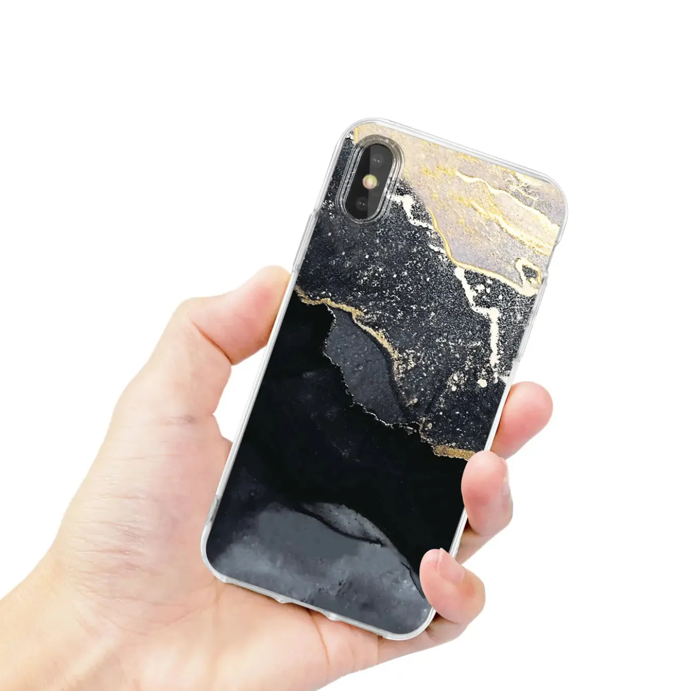 iPhone 7 / 8 / SE 2 / SE 3 - Marmor & Sand Design Hülle