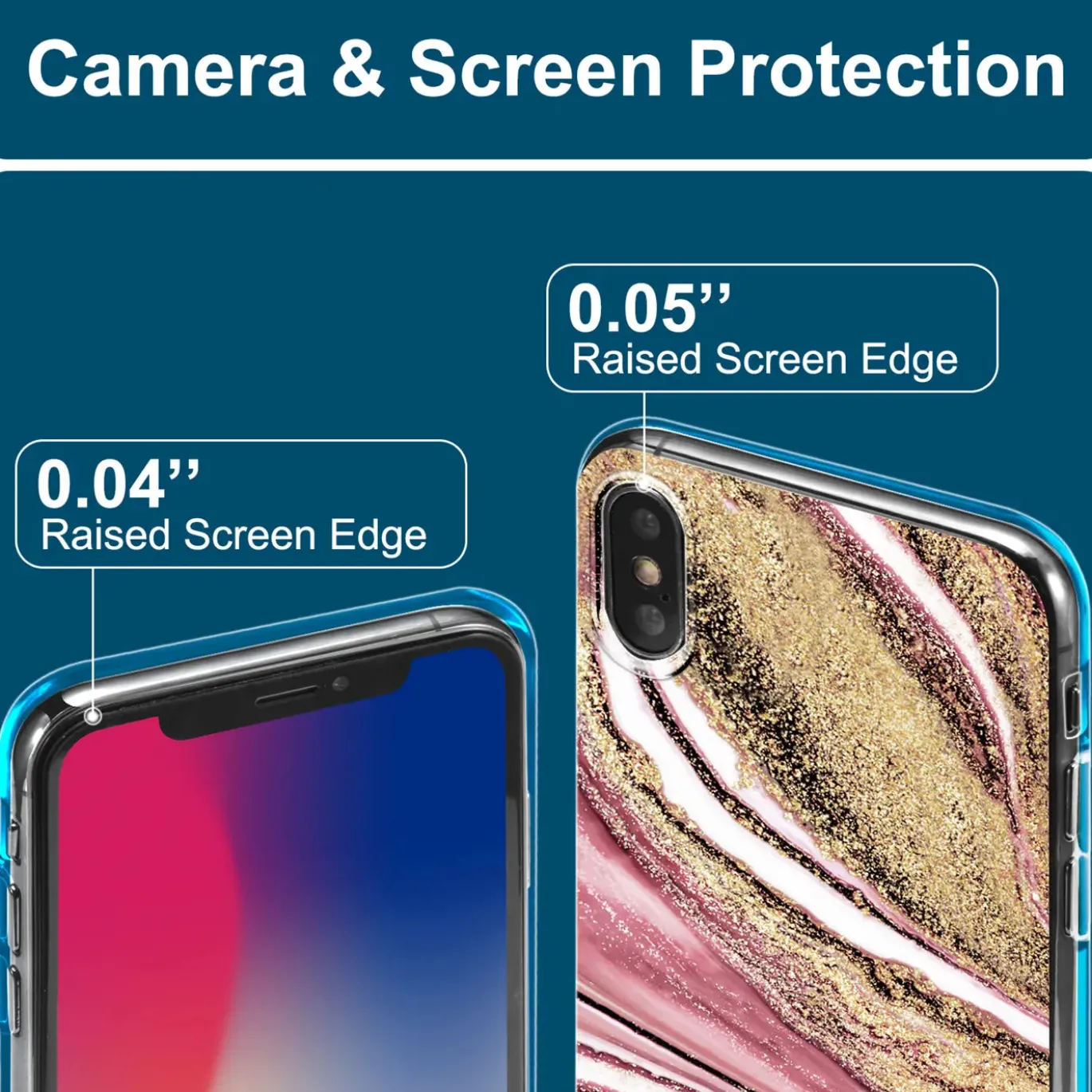 iPhone 7 / 8 / SE 2 / SE 3 - Marmor & Sand Design Hülle