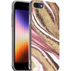 iPhone 7 / 8 / SE 2 / SE 3 - Marmor & Sand Design Hülle