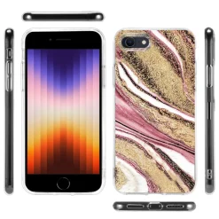iPhone 7 / 8 / SE 2 / SE 3 - Marmor & Sand Design Hülle