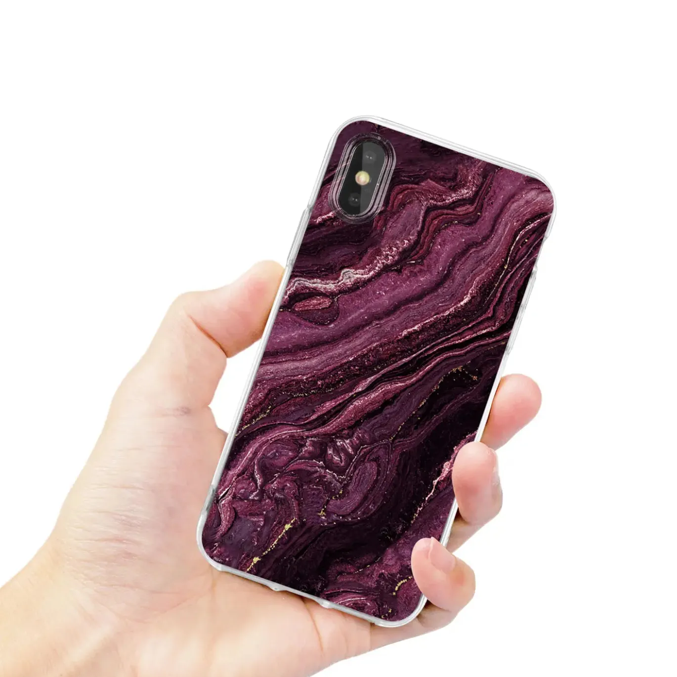 iPhone 7 / 8 / SE 2 / SE 3 - Marmor & Sand Design Hülle