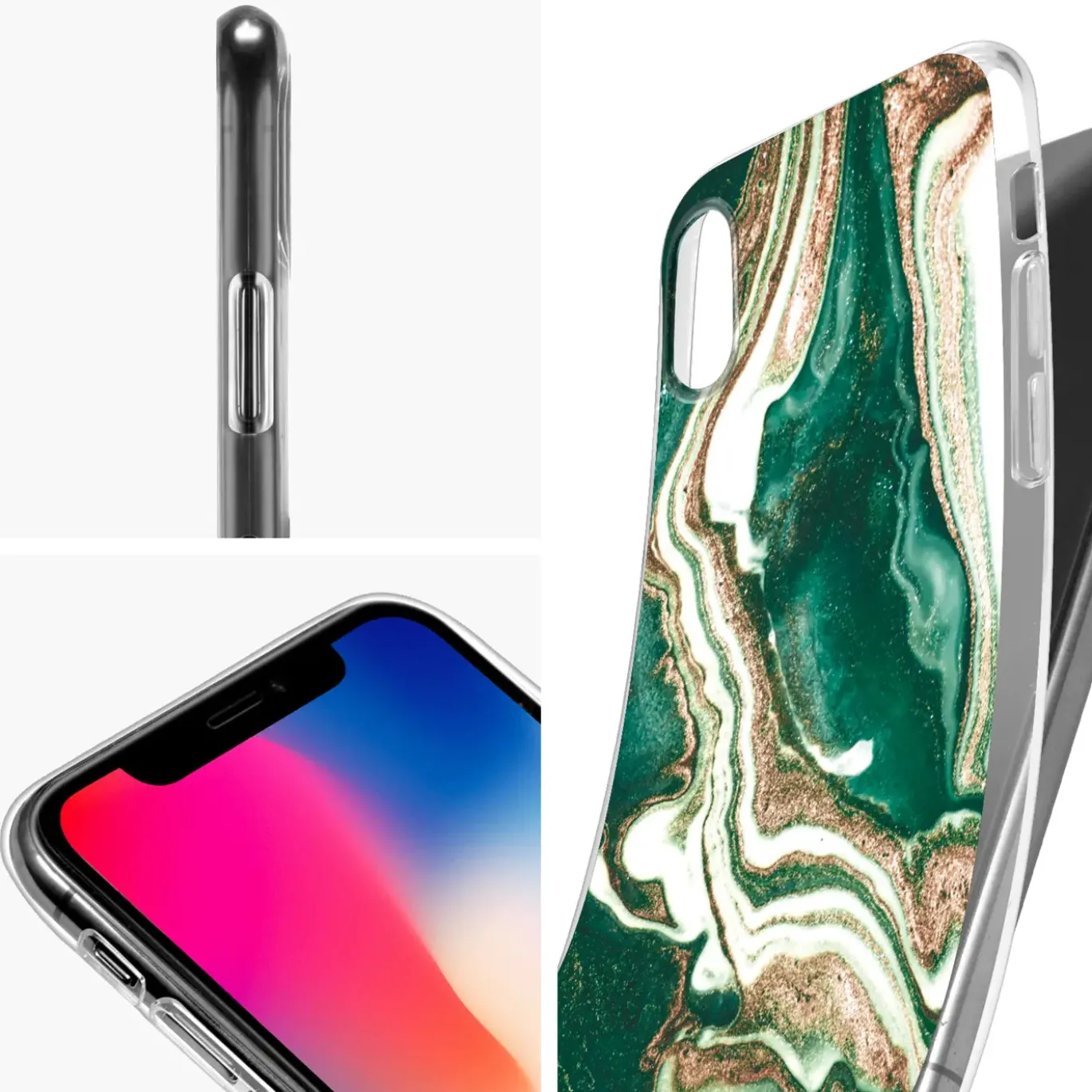 iPhone 7 / 8 / SE 2 / SE 3 - Marmor & Sand Design Hülle