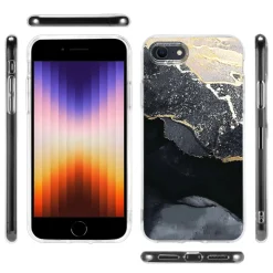 iPhone 7 / 8 / SE 2 / SE 3 - Marmor & Sand Design Hülle