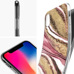 iPhone 7 / 8 / SE 2 / SE 3 - Marmor & Sand Design Hülle