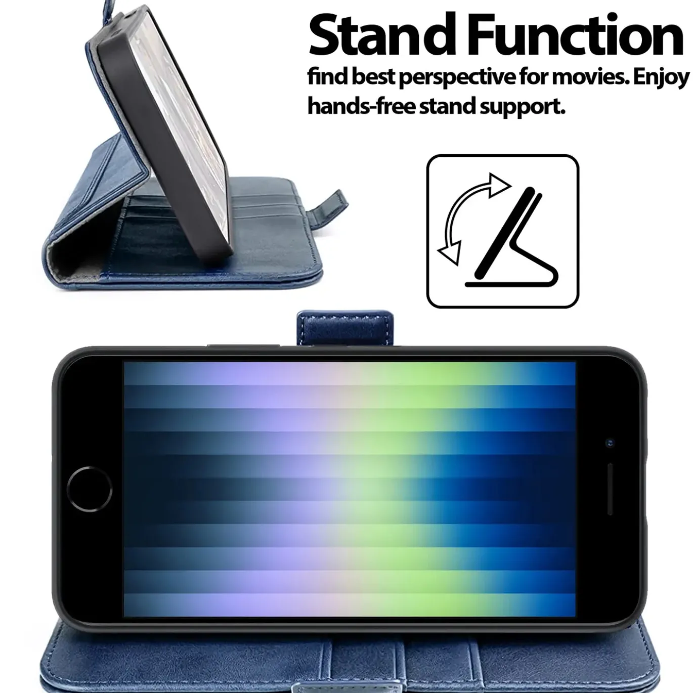iPhone 7 / 8 / SE 2 / SE 3 - Robuste Klapphülle mit RFID Block