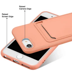 iPhone 7 / 8 / SE 2 / SE 3 - Silikonhülle mit Kartenfach & Kameraschutz