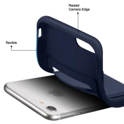 iPhone 7 / 8 / SE 2 / SE 3 - Silikonhülle mit Kartenfach & Kameraschutz