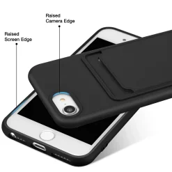 iPhone 7 / 8 / SE 2 / SE 3 - Silikonhülle mit Kartenfach & Kameraschutz