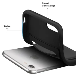 iPhone 7 / 8 / SE 2 / SE 3 - Silikonhülle mit Kartenfach & Kameraschutz