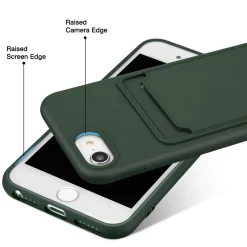 iPhone 7 / 8 / SE 2 / SE 3 - Silikonhülle mit Kartenfach & Kameraschutz