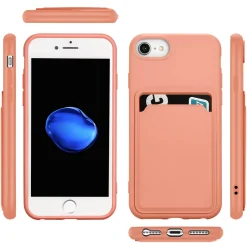 iPhone 7 / 8 / SE 2 / SE 3 - Silikonhülle mit Kartenfach & Kameraschutz
